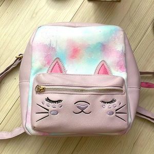 Cotton Candy Cat Mini Backpack